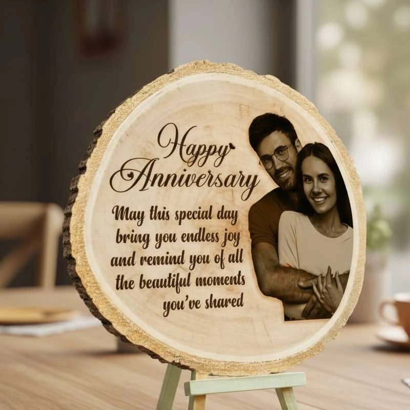 Magnificent Customized Wooden Slice Photo Frame - Image 3