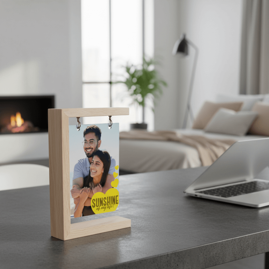 Personalized My Sunshine Wooden Photo Holder - Image 2