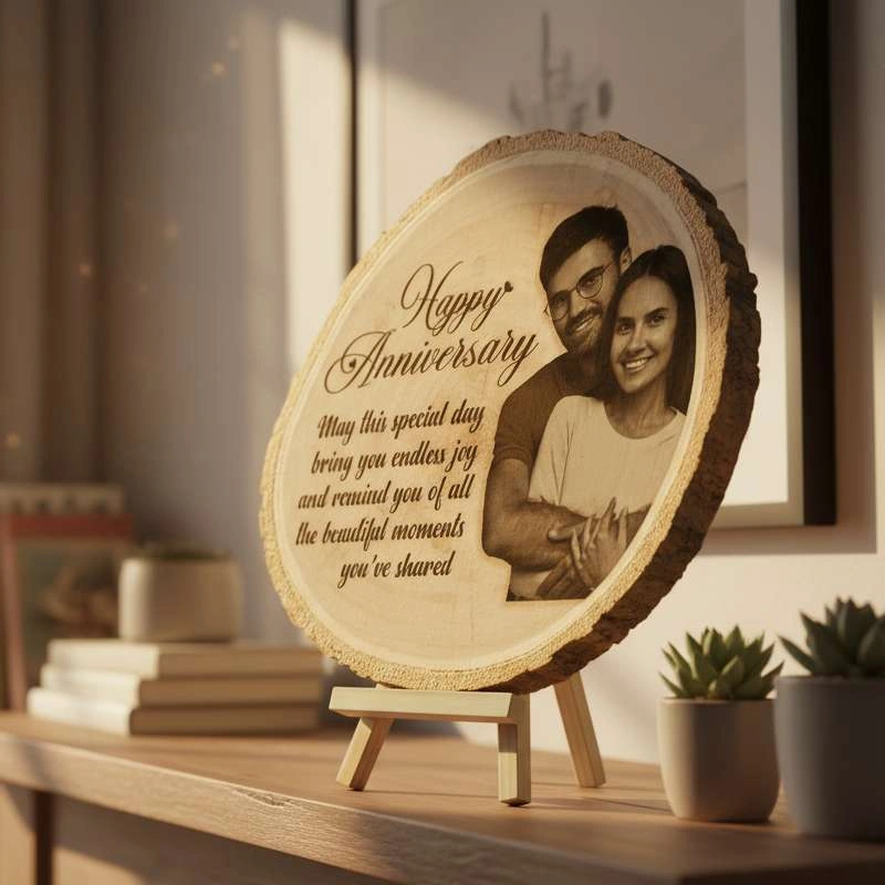 Magnificent Customized Wooden Slice Photo Frame - Image 4